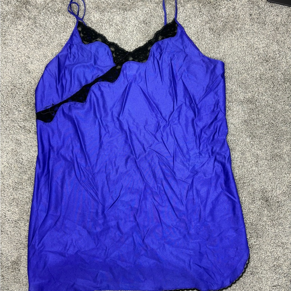Vintage 90s purple lace slip dress